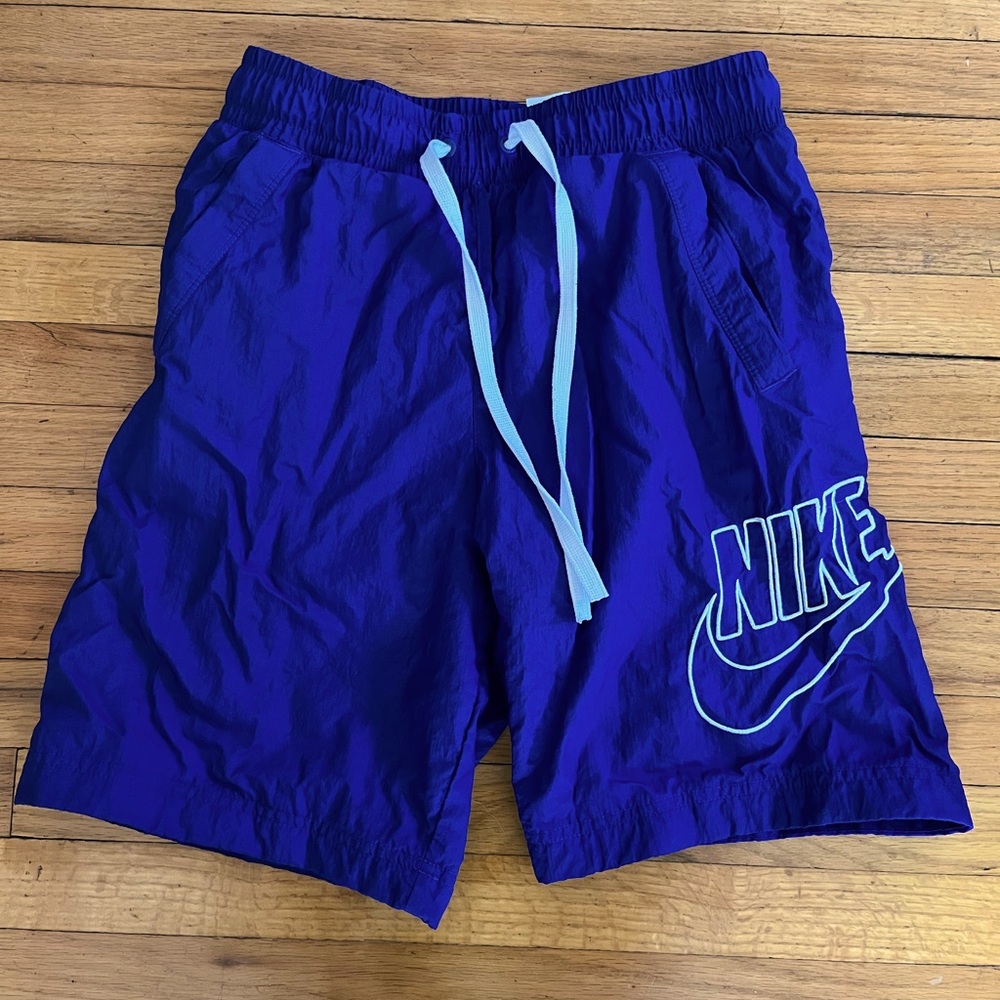 Nike Royal Blue and White Athletic Shorts